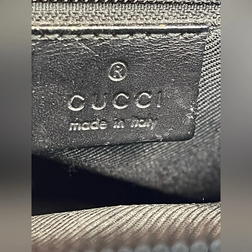 Gucci Black and Gray Monogram Messenger Bag